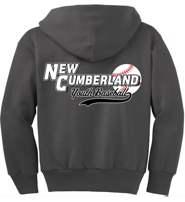 Charcoal Zip Up Hoodie Youth - Image 3