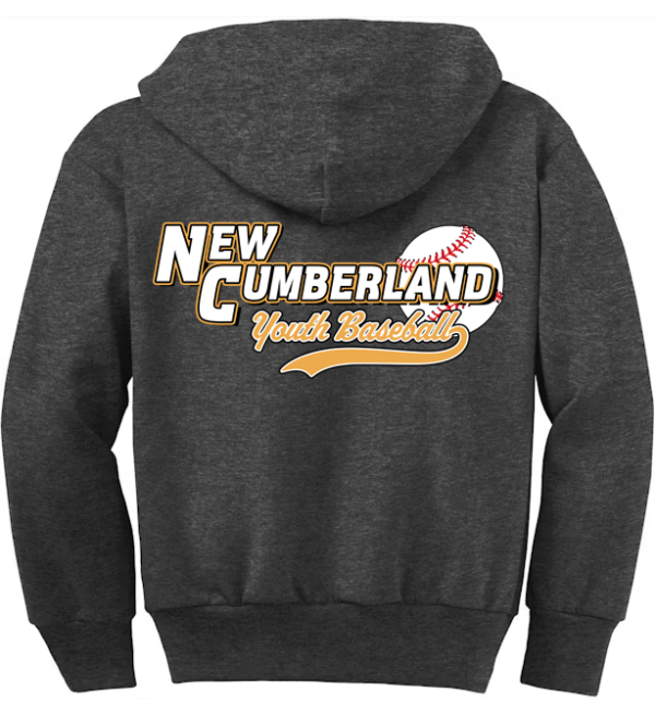 Heather Gray Zip Up Hoodie Youth - Image 2