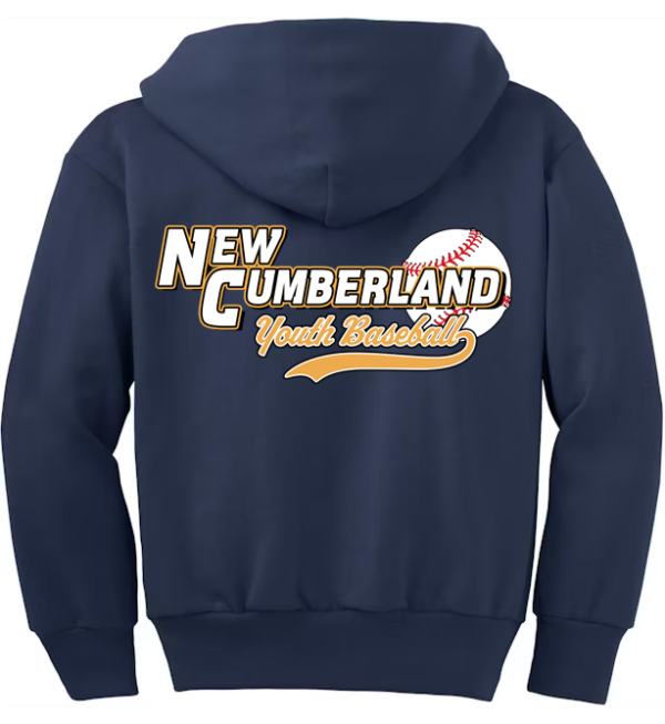 Navy Zip Up Hoodie Youth - Image 3