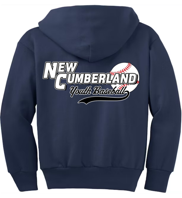 Navy Zip Up Hoodie Youth - Image 2