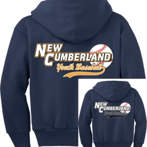 Navy Youth Zip Up Hoodie