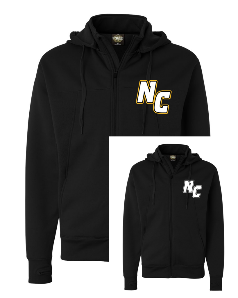 Unisex Hi-Tech Zip Up Hoodie with Front Pocket Logo & Back Logo