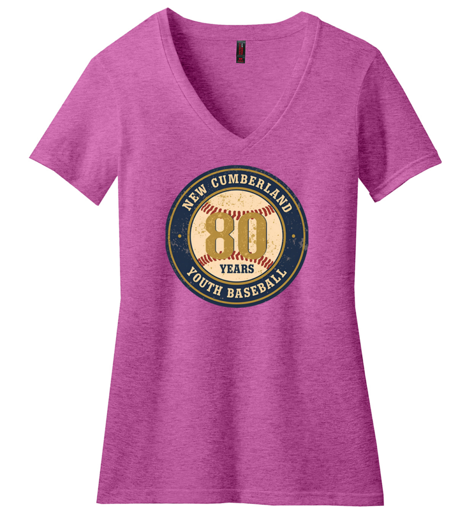 80th Anniversary Women's V-Neck Shirt